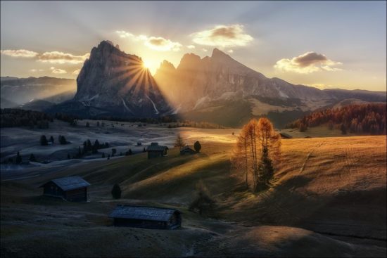Sonnenaufgang in Südtirol 