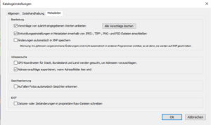 Grundeinstellungen-Lightroom-Metadaten-Windows