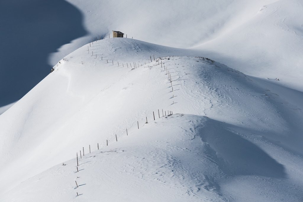 Schneelandschaften in den Bergen fotografieren