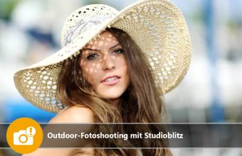 Outdoor-Fotoshooting mit Studioblitz