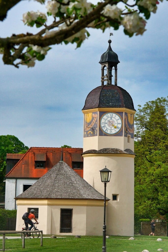 Uhrturm in Burghausen fotografieren