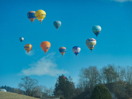 Château-d'Oex: internationales Treffen von Heissluftballonen