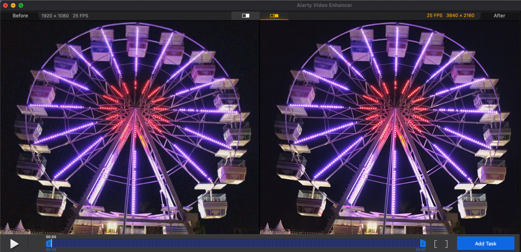Nachtvideo mit Aiartys superVideo vHQ entrauschen