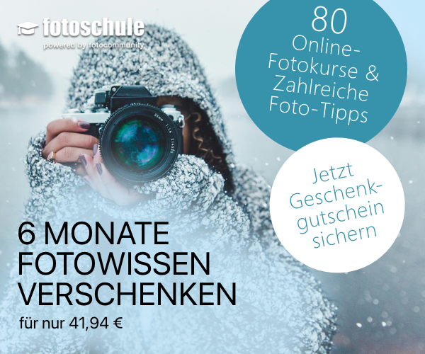 Geschenkgutschein der fotocommunity Fotoschule